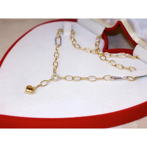 Új arany bicolor anker + szív lánc Új arany bicolor anker + szív lánc