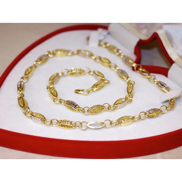 Új arany bicolor szilvaszem lánc Új arany bicolor szilvaszem lánc