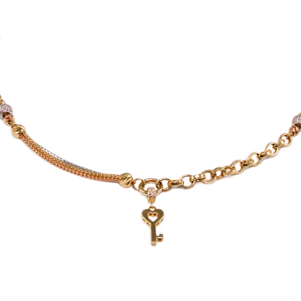 Tricolor bogyós köves arany nyakék Tricolor bogyós köves arany nyakék