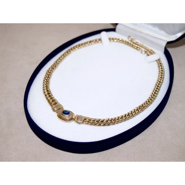 Felújított arany kék köves pancer nyakék gyűrű Felújított arany kék köves pancer nyakék gyűrű