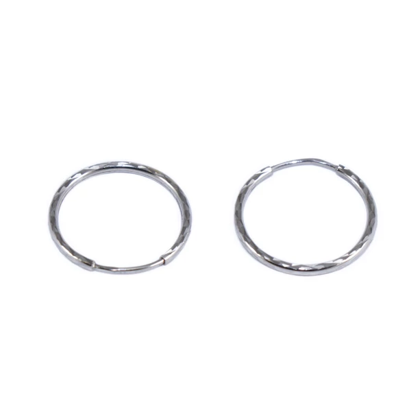 Fehérarany karika fülbevaló Fehérarany karika fülbevaló