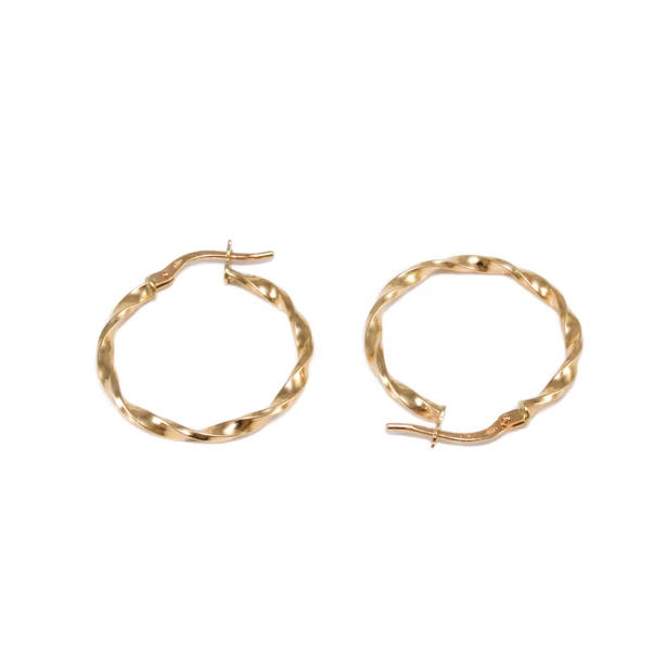 Csavart arany karika fülbevaló  Csavart arany karika fülbevaló