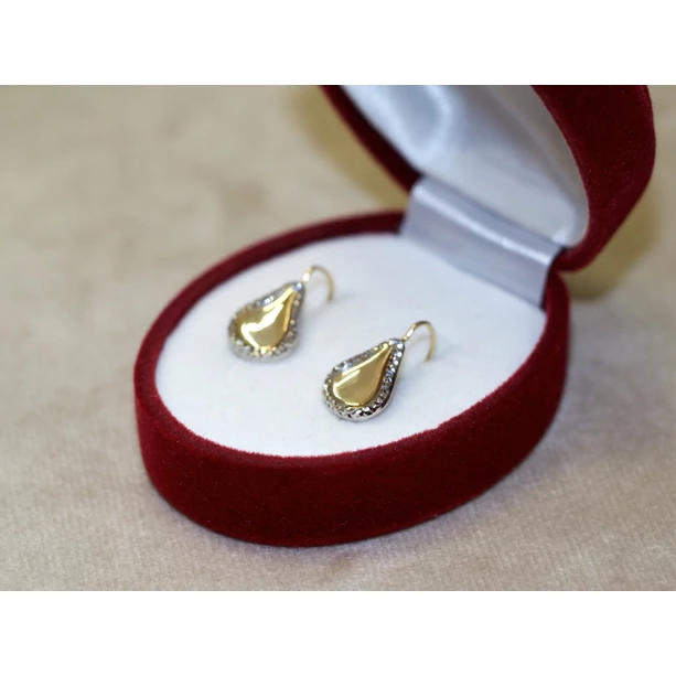 Új arany bicolor csepp fülbevaló Új arany bicolor csepp fülbevaló