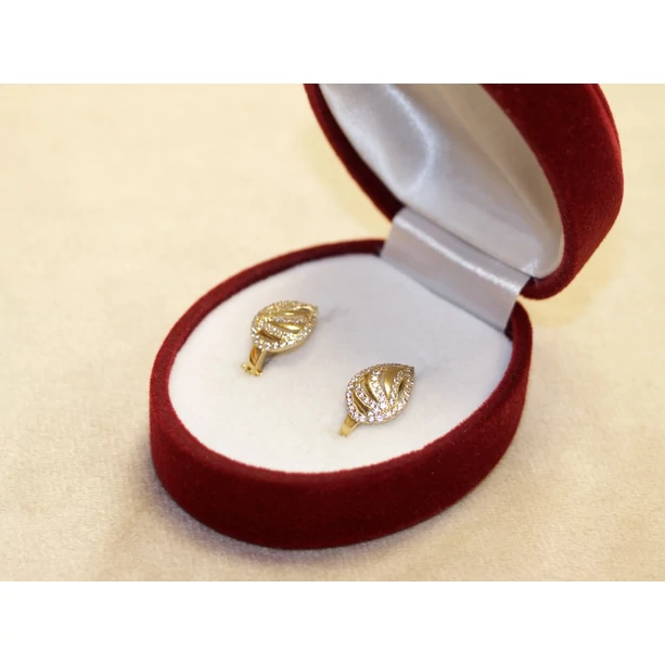 Új arany köves levél fantázia fülbevaló Új arany köves levél fantázia fülbevaló