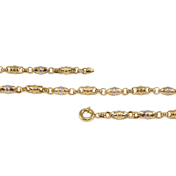 Bicolor arany hordós nyaklánc Bicolor arany hordós nyaklánc