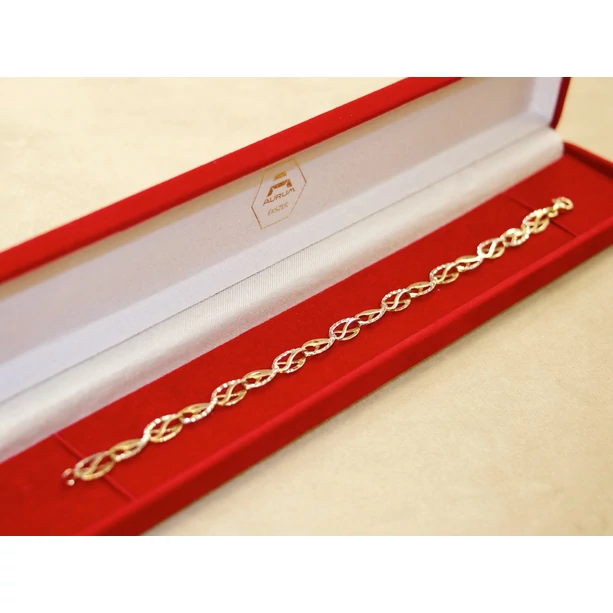 Felújított arany bicolor fantázia karlánc Felújított arany bicolor fantázia karlánc