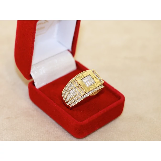 Felújított arany sok köves pecsét gyűrű Felújított arany sok köves pecsét gyűrű