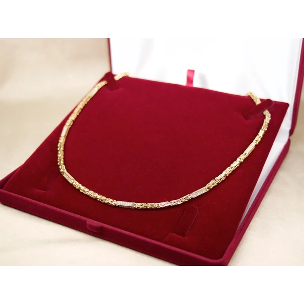 Új arany királylánc köves betétekkel  Új arany királylánc köves betétekkel