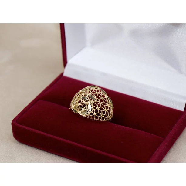 Új arany leveles áttört gyűrű Új arany leveles áttört gyűrű