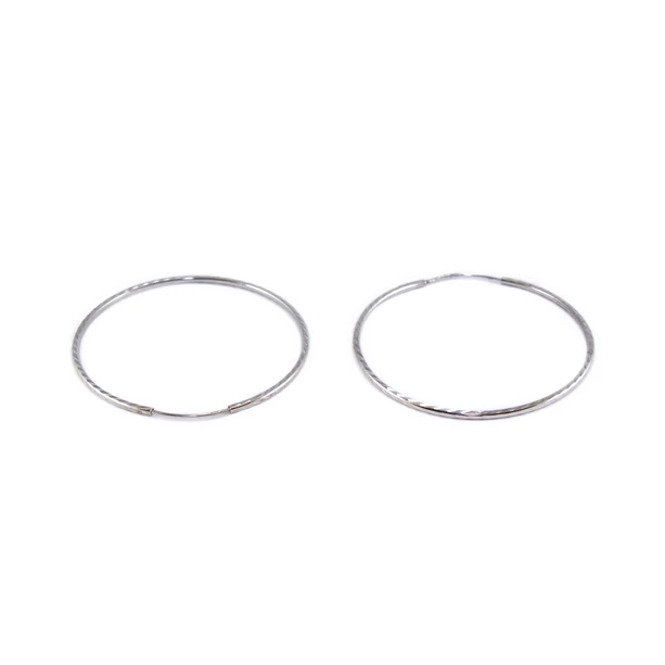 Fehérarany mintás karika fülbevaló