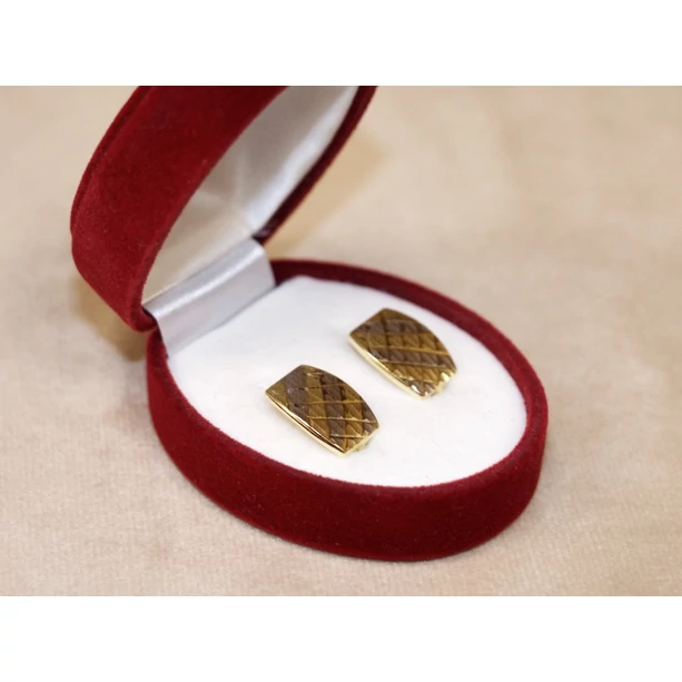 Új arany bicolor vésett fülbevaló Új arany bicolor vésett fülbevaló