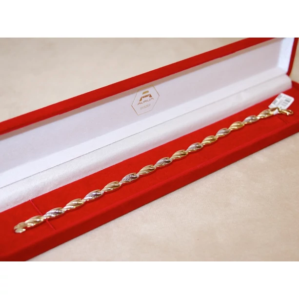 Új arany bicolor vésett karlánc Új arany bicolor vésett karlánc