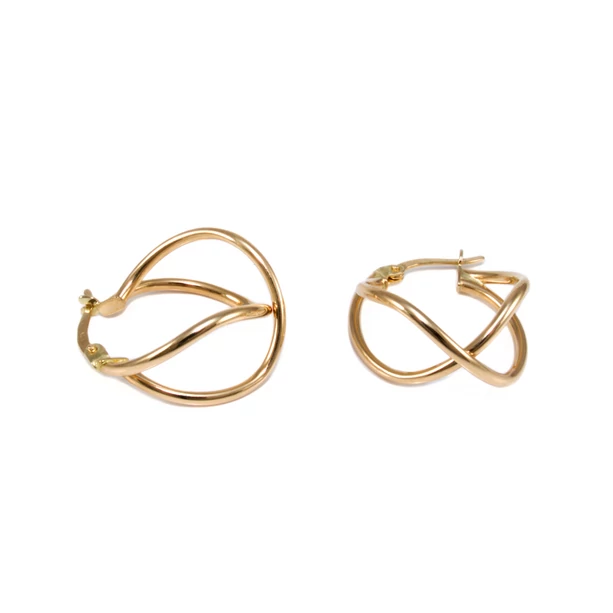 Végtelen jeles karika arany fülbevaló Végtelen jeles karika arany fülbevaló