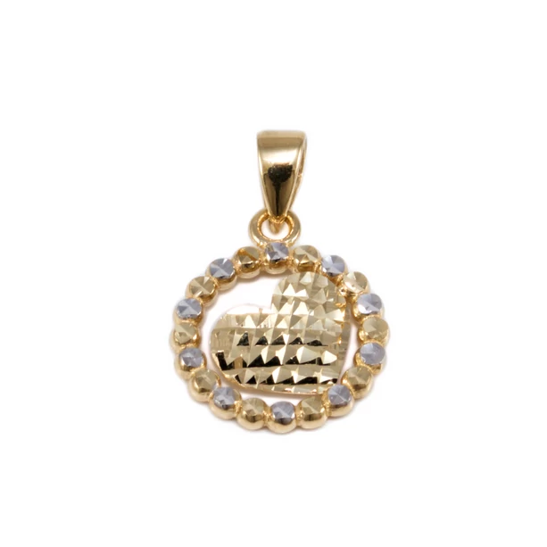 Bicolor szív arany medál  Bicolor szív arany medál