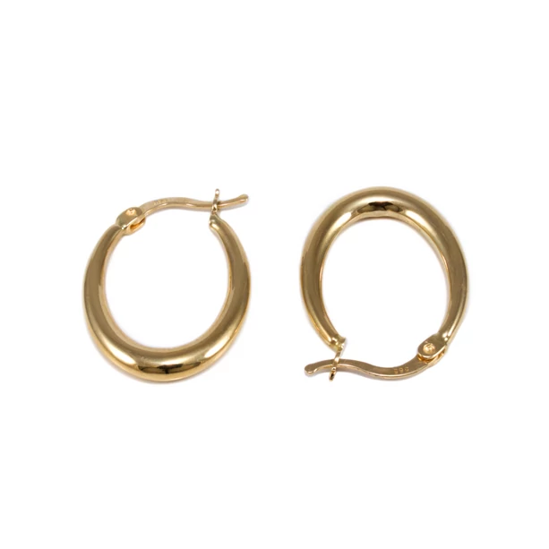 Ovális fényes arany fülbevaló Ovális fényes arany fülbevaló