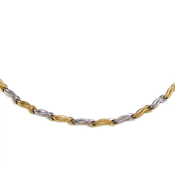 Bicolor arany mattított stiftes nyaklánc Bicolor arany mattított stiftes nyaklánc