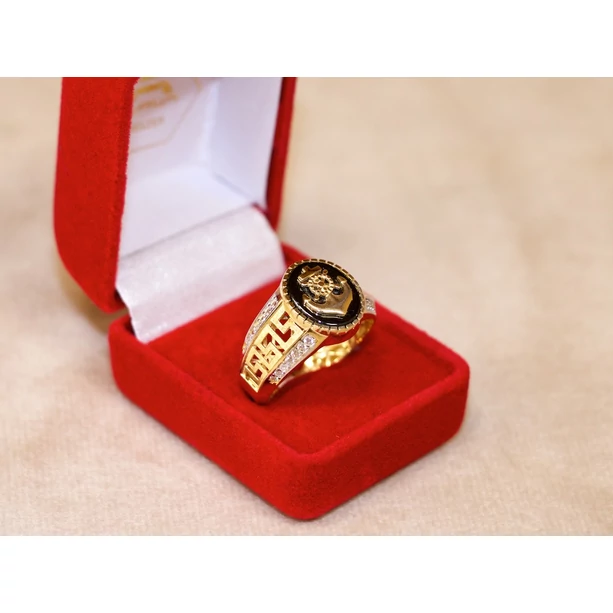 Új arany vasmacska pecsét gyűrű Új arany vasmacska pecsét gyűrű