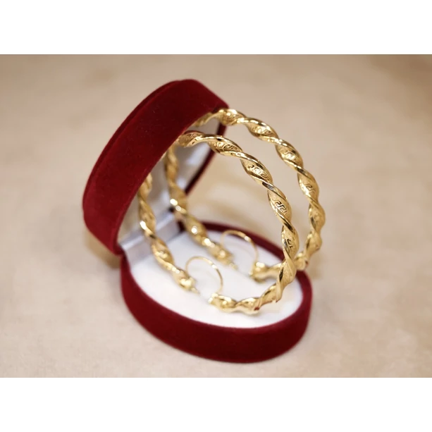 Felújított arany csavart karika fülbevaló Felújított arany csavart karika fülbevaló