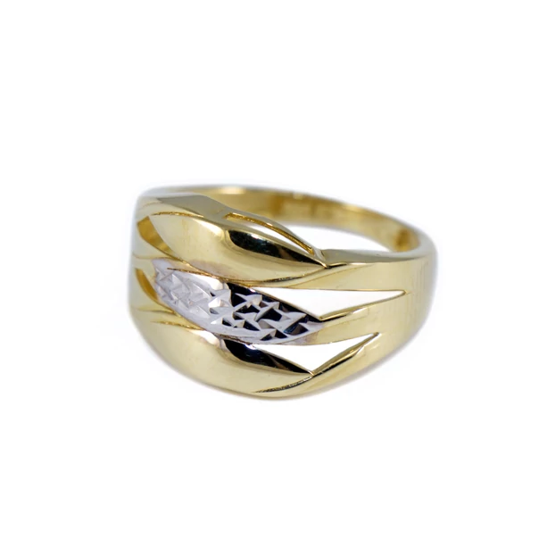 Vésett bicolor arany gyűrű