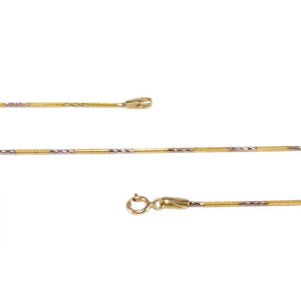 Bicolor vésett arany kígyólánc