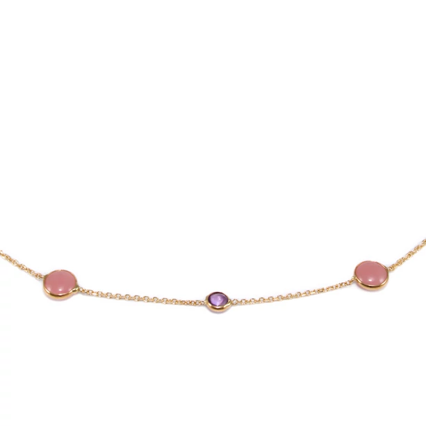 Színes köves arany nyaklánc