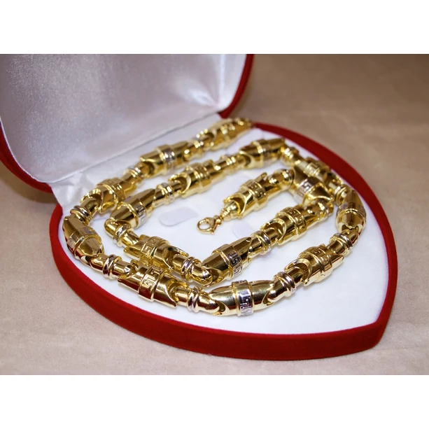 Felújított arany görög mintás baracca lánc