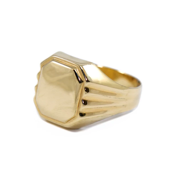 Szögletes sárga arany pecsétgyűrű