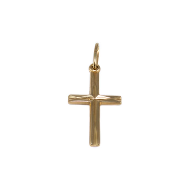 Mintás arany kereszt medál