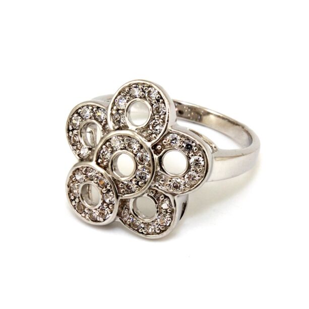 Köves karikás női ezüst gyűrű