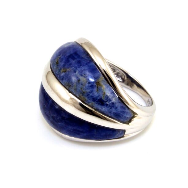 Lapis lazuli női ezüst gyűrű
