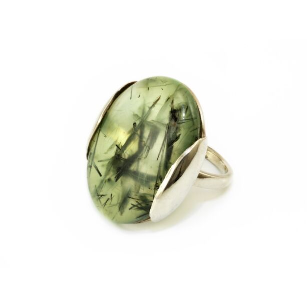 Zöld köves ezüst gyűrű