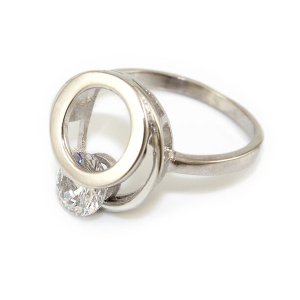 Köves karikás ezüst gyűrű