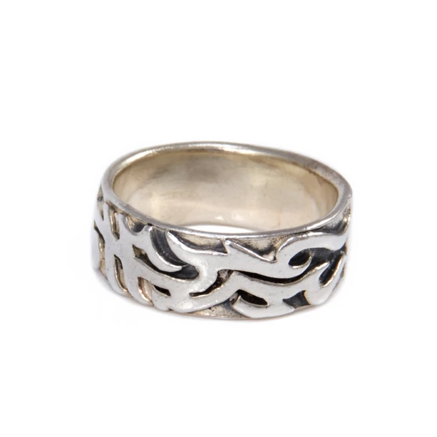 Antikolt ezüst karikagyűrű  Antikolt ezüst karikagyűrű