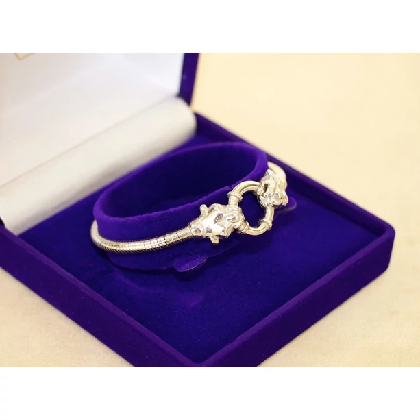 Új ezüst párducos henger karlánc Új ezüst párducos henger karlánc