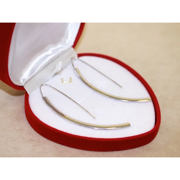 Új ezüst lapos cső fantázia fülbevaló Új ezüst lapos cső fantázia fülbevaló