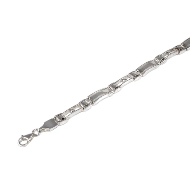 Fényes stiftes férfi ezüst karlánc